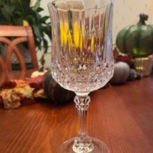 Four Cut Glass Wine Glasses